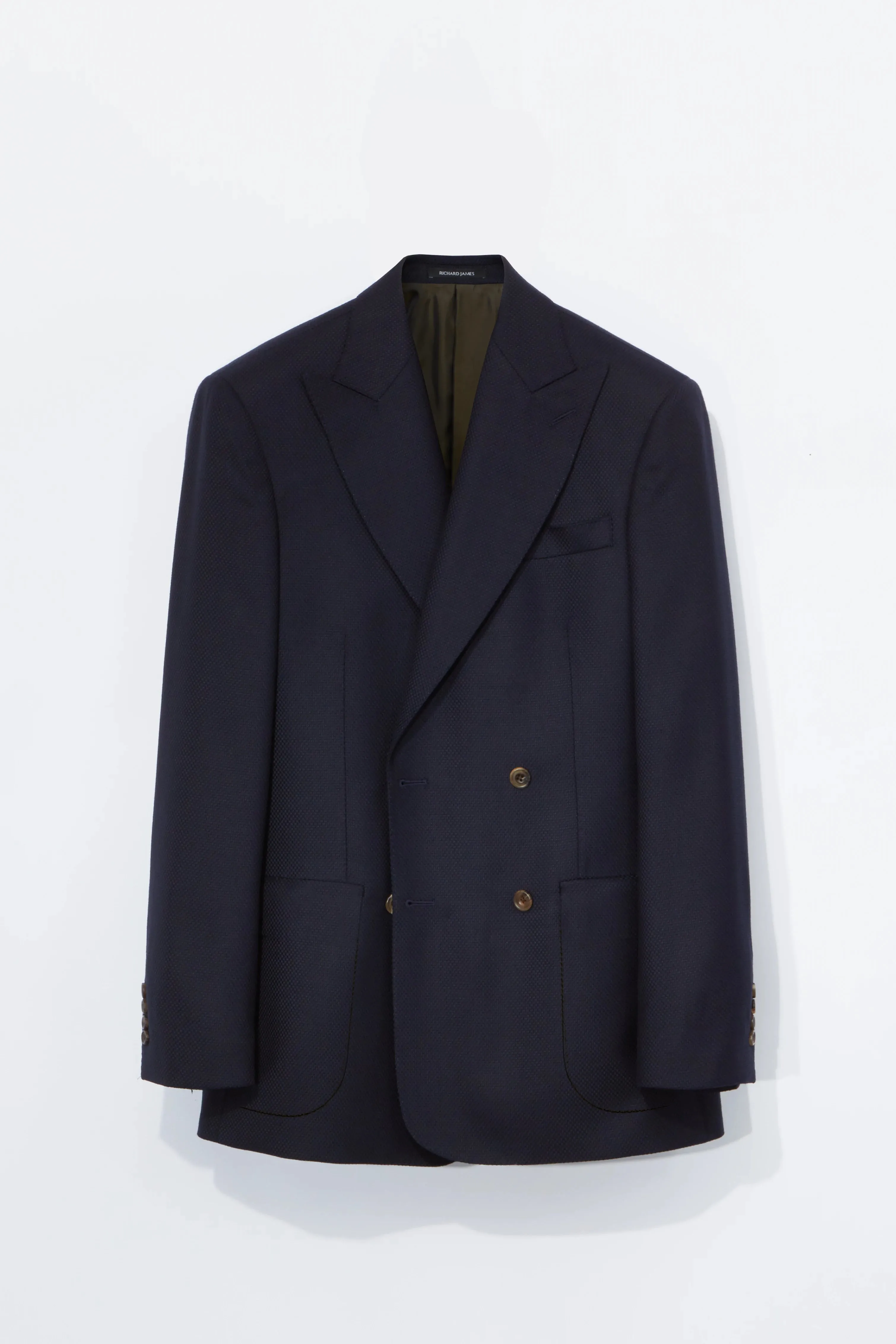 Hepworth Blazer – Navy Basketweave sold by Richard James product image thumbnail 3