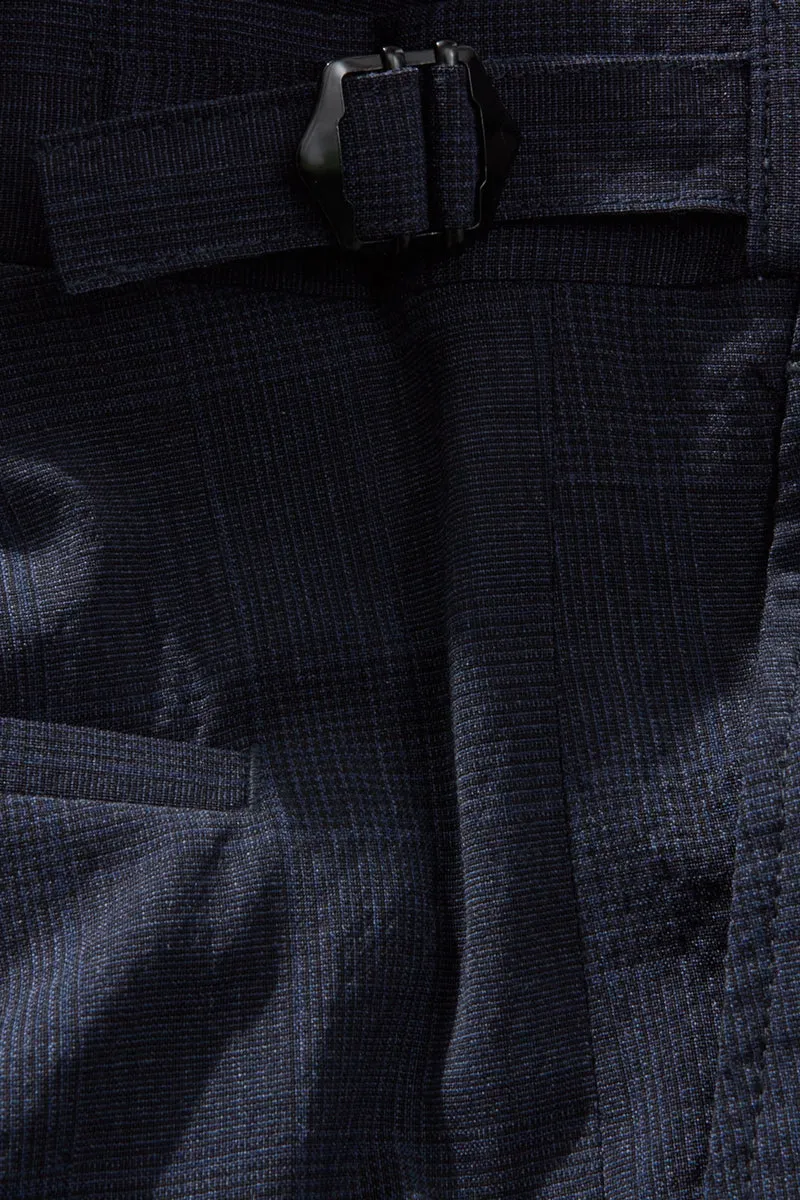 Chapman Trousers – Navy Prince of Wales Check Seersucker sold by Richard James product image thumbnail 4