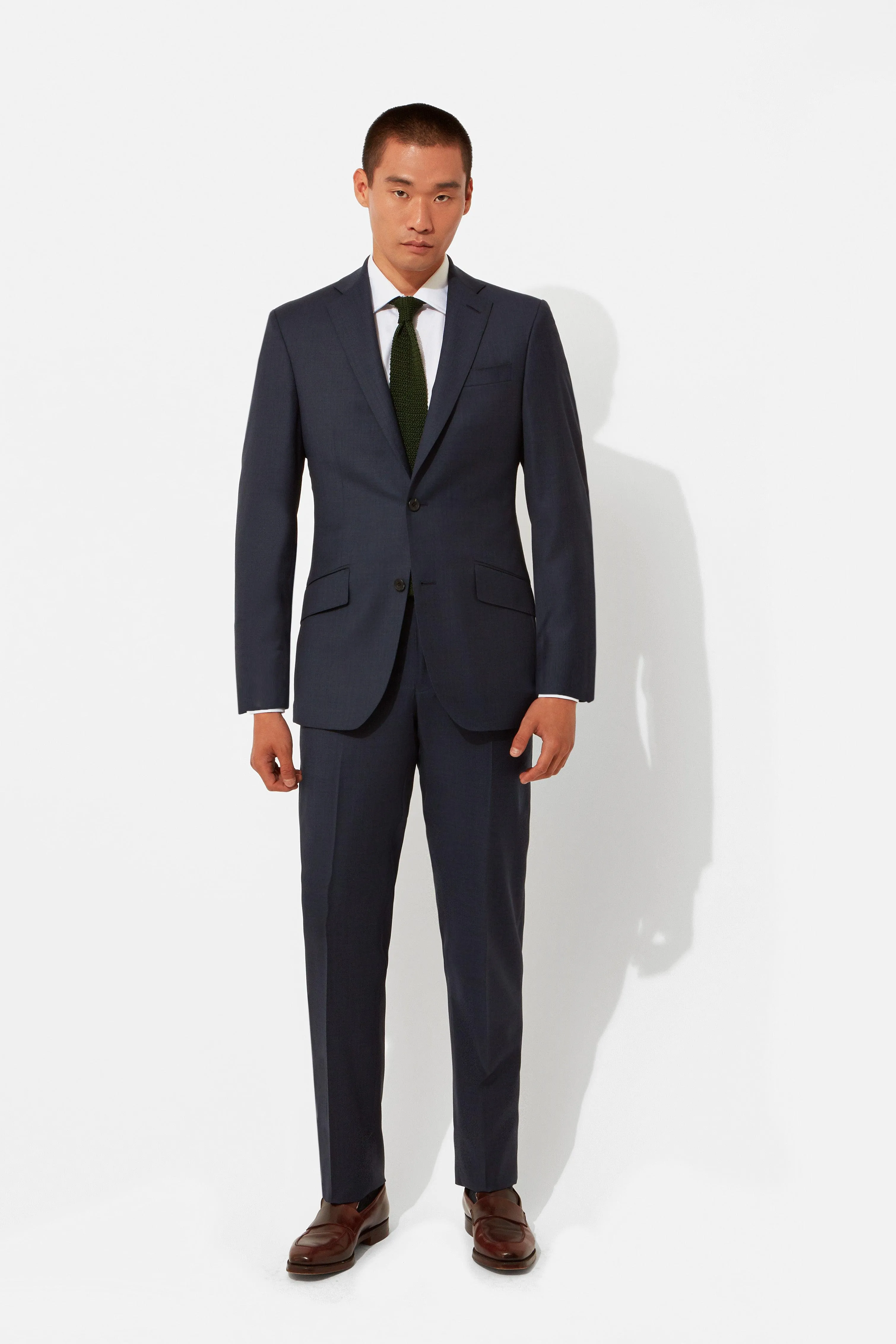 Dark Blue Sharkskin Suit sold by Richard James