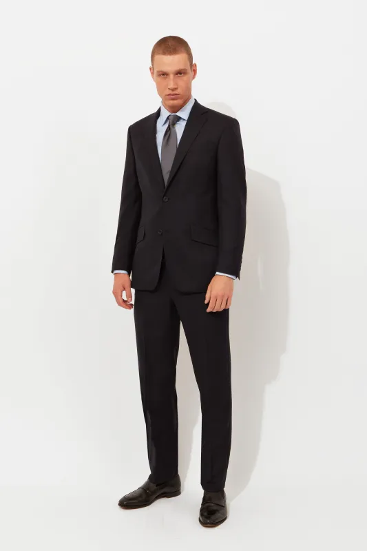 Navy Plainweave Suit sold by Richard James