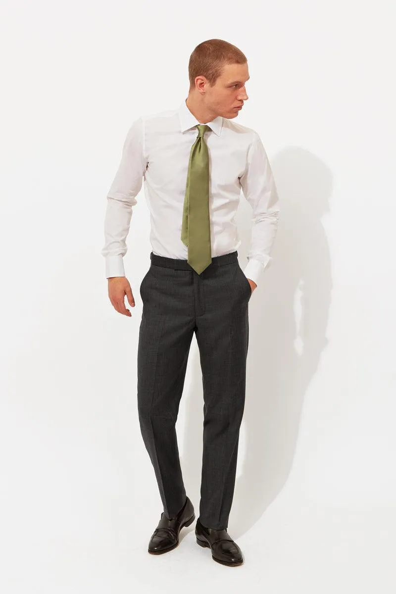 Grey Classic Sharkskin Trousers sold by Richard James