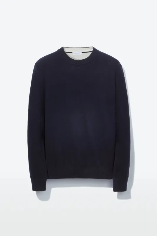 Crew Neck – Navy Cashmere sold by Richard James