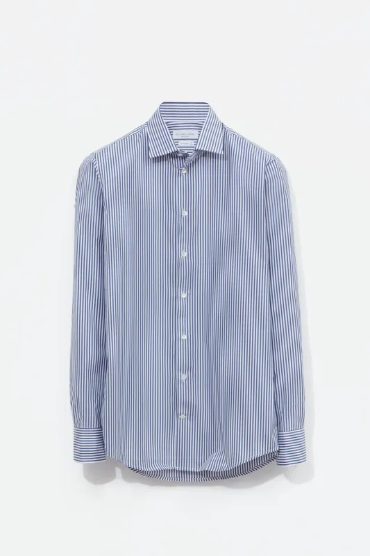 Contemporary Shirt – Navy Bengal Stripe sold by Richard James