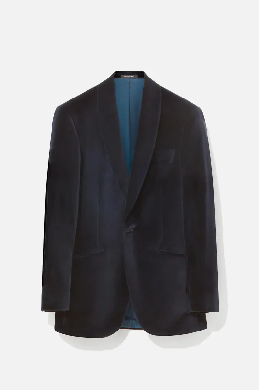 Evening Jacket – Navy Velvet sold by Richard James