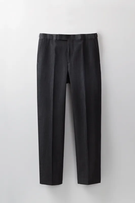 Chapman Trousers – Indigo Cotton & Wool Denim made by Richard James