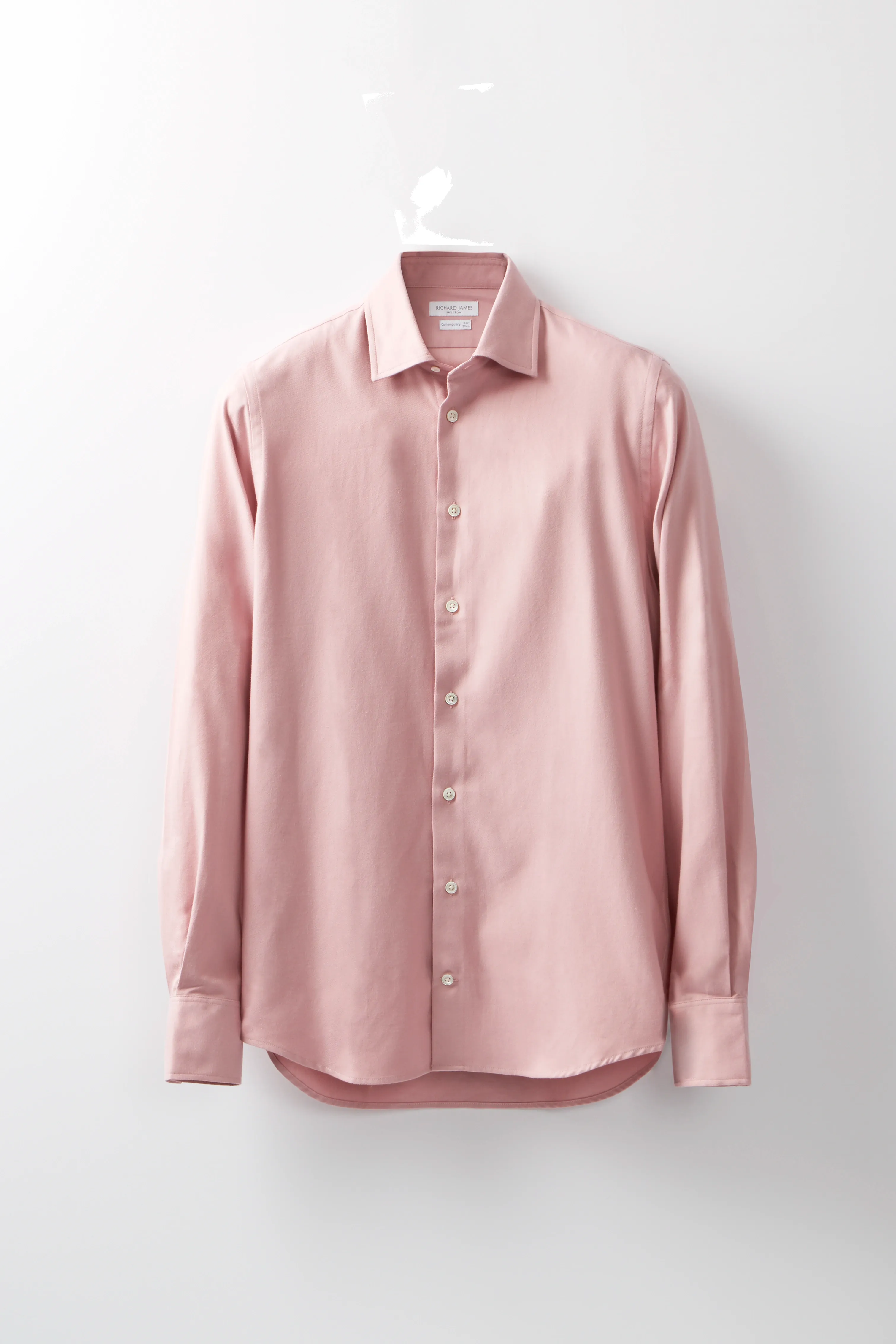 Contemporary Shirt – Rose Cotton Flannel Twill sold by Richard James