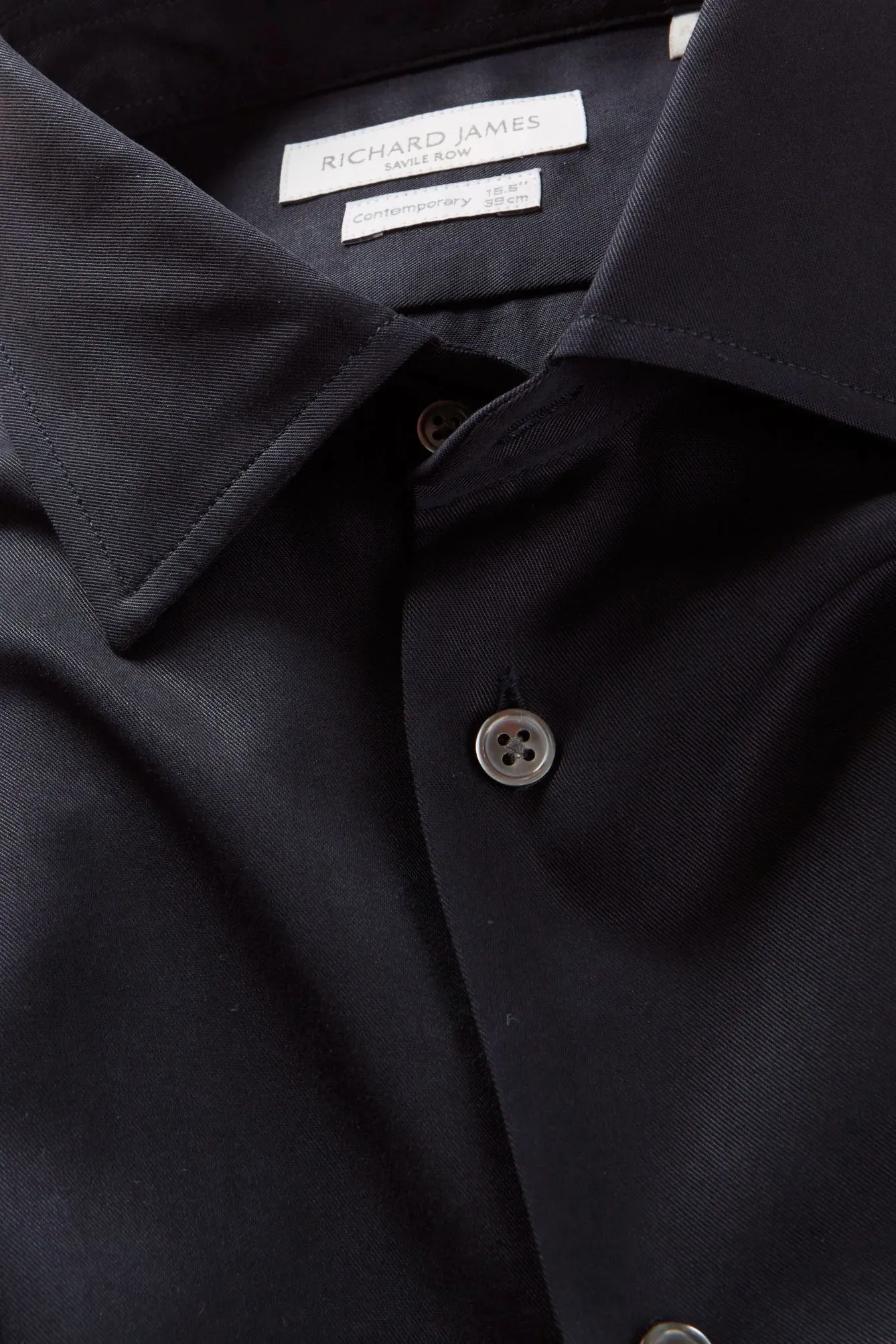 Contemporary Shirt – Navy Lenzing Twill sold by Richard James product image thumbnail 2