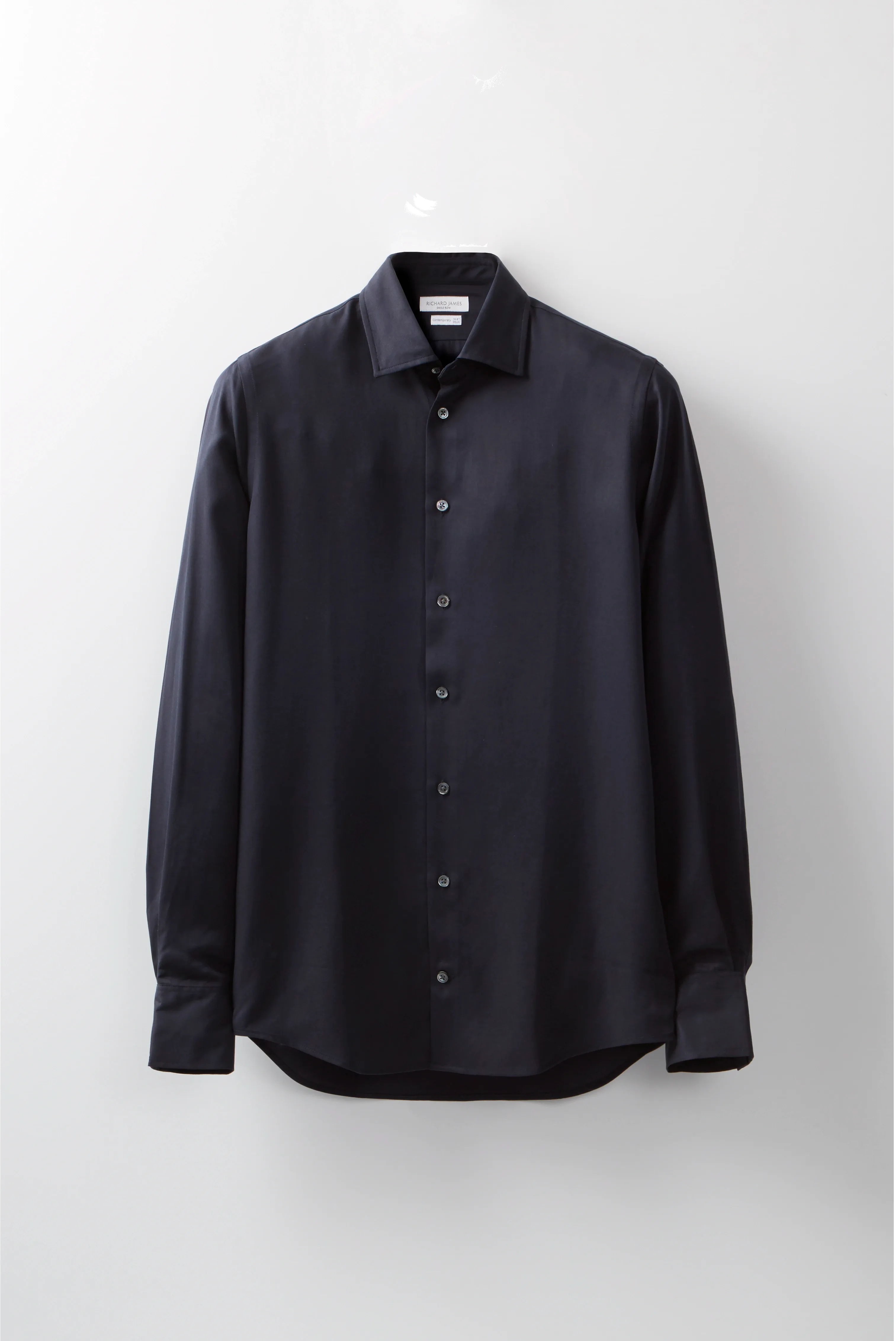 Contemporary Shirt – Navy Lenzing Twill sold by Richard James