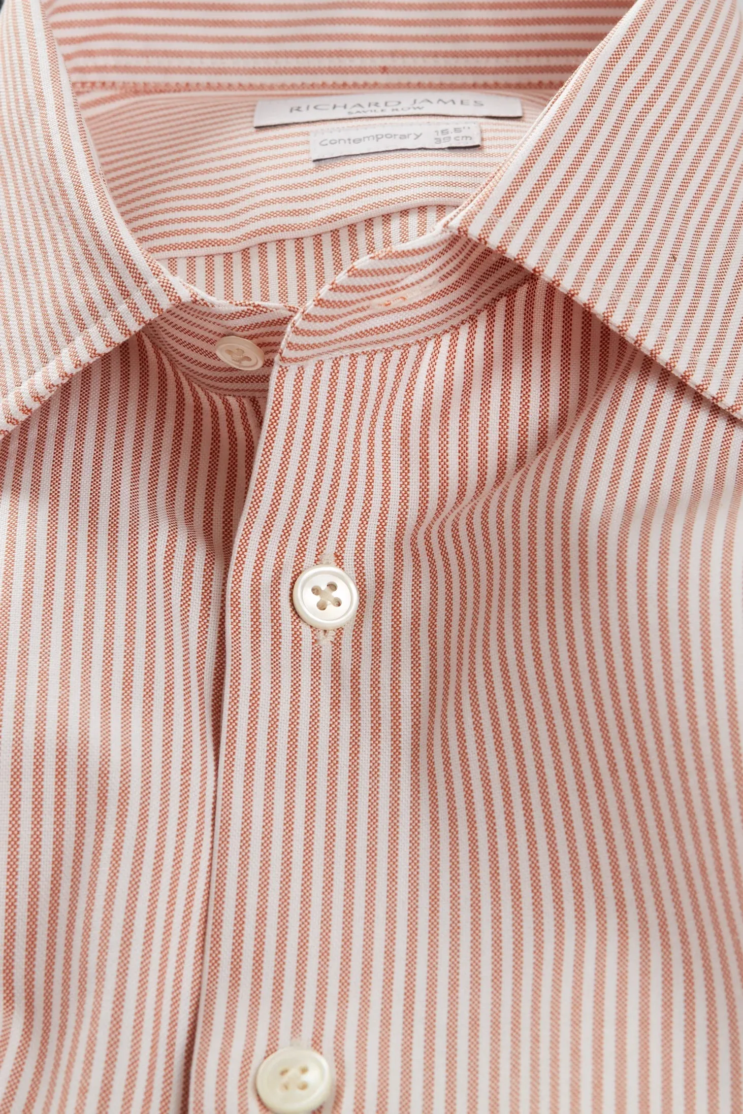 Contemporary Shirt – Rust Bengal Stripe sold by Richard James product image thumbnail 2