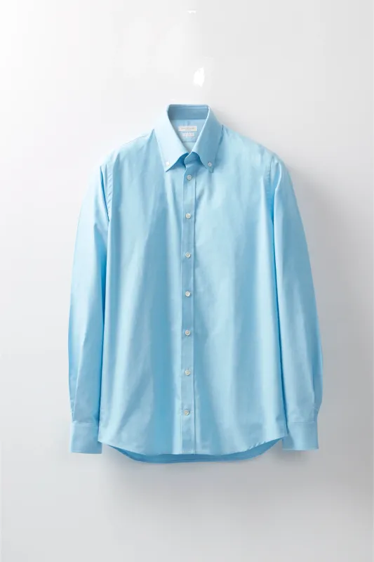 Button-Down Shirt – Aqua Cotton Oxford made by Richard James