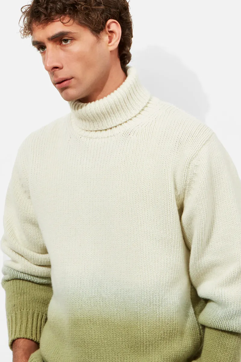ROLL NECK – GREEN DIP-DYED sold by Richard James product image thumbnail 3