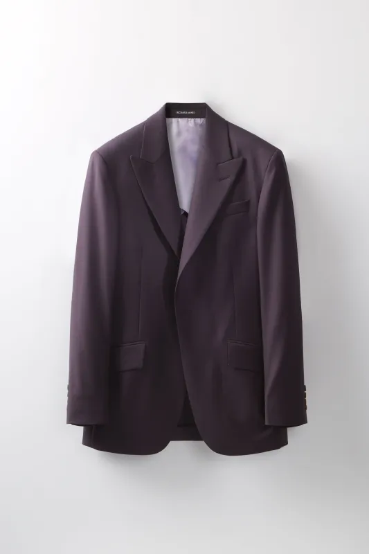 Chapman Suit – Aubergine Virgin Wool Twill made by Richard James