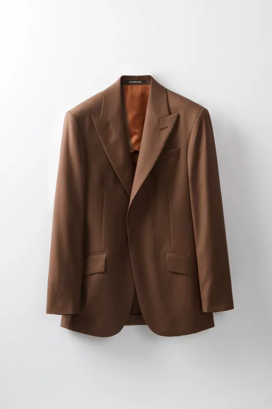 Chapman Suit – Coffee Virgin Wool Twill made by Richard James