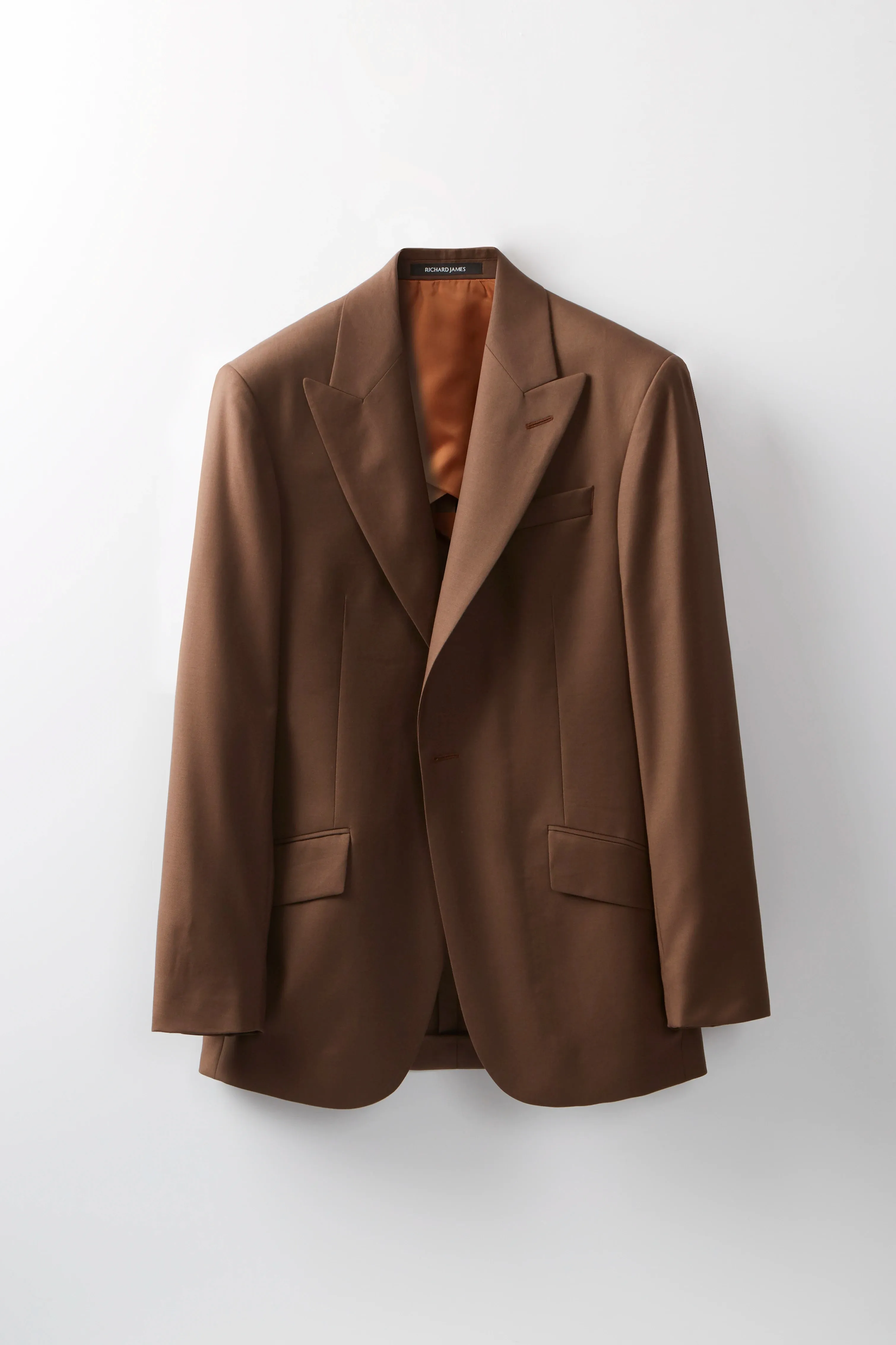 Chapman Suit – Coffee Virgin Wool Twill sold by Richard James