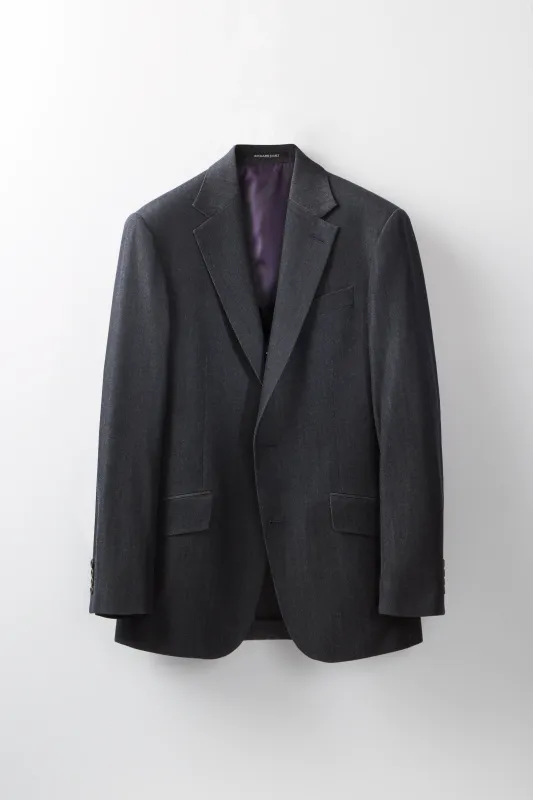 Hepworth Suit – Indigo Cotton & Wool Denim made by Richard James