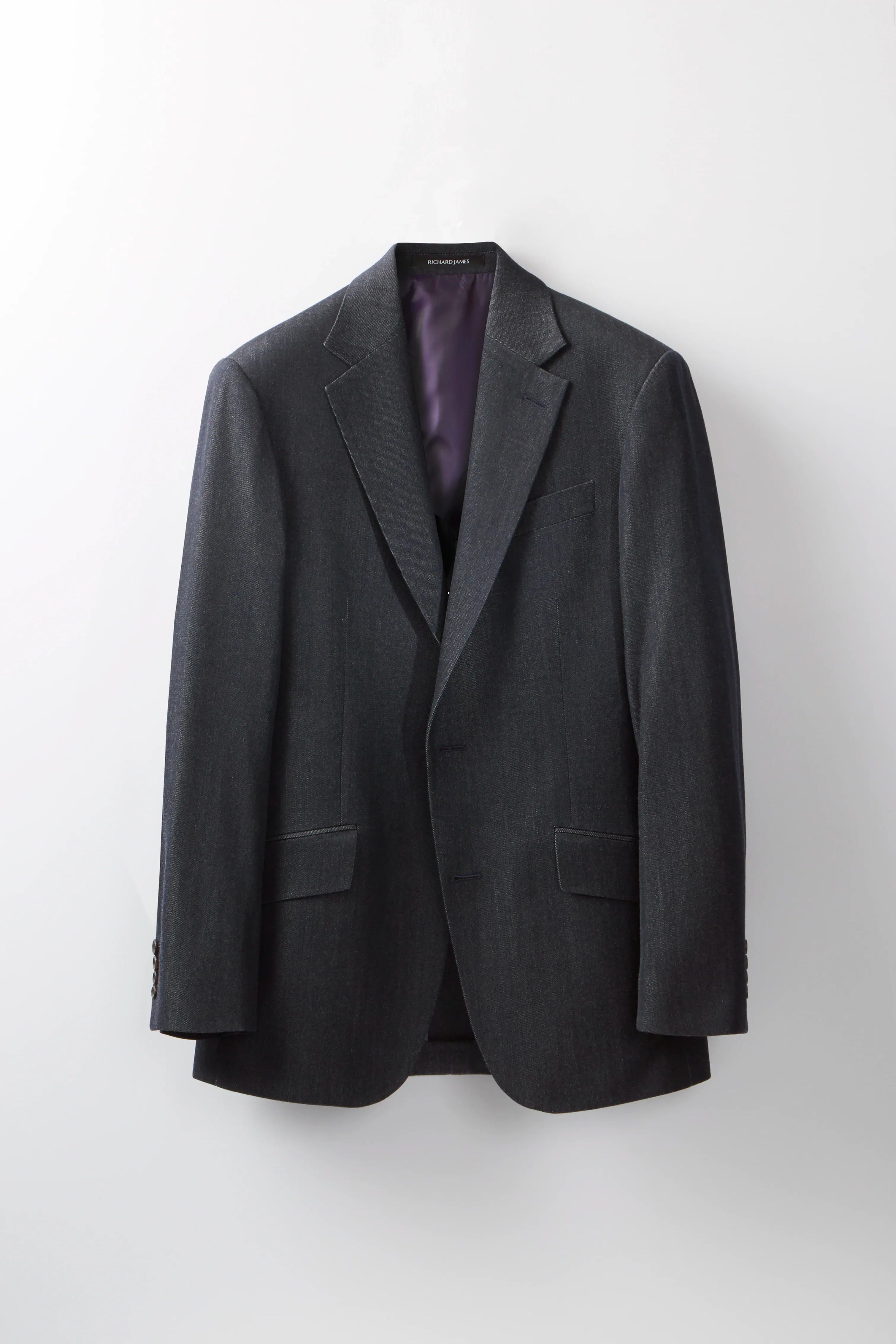 Hepworth Suit – Indigo Cotton & Wool Denim sold by Richard James