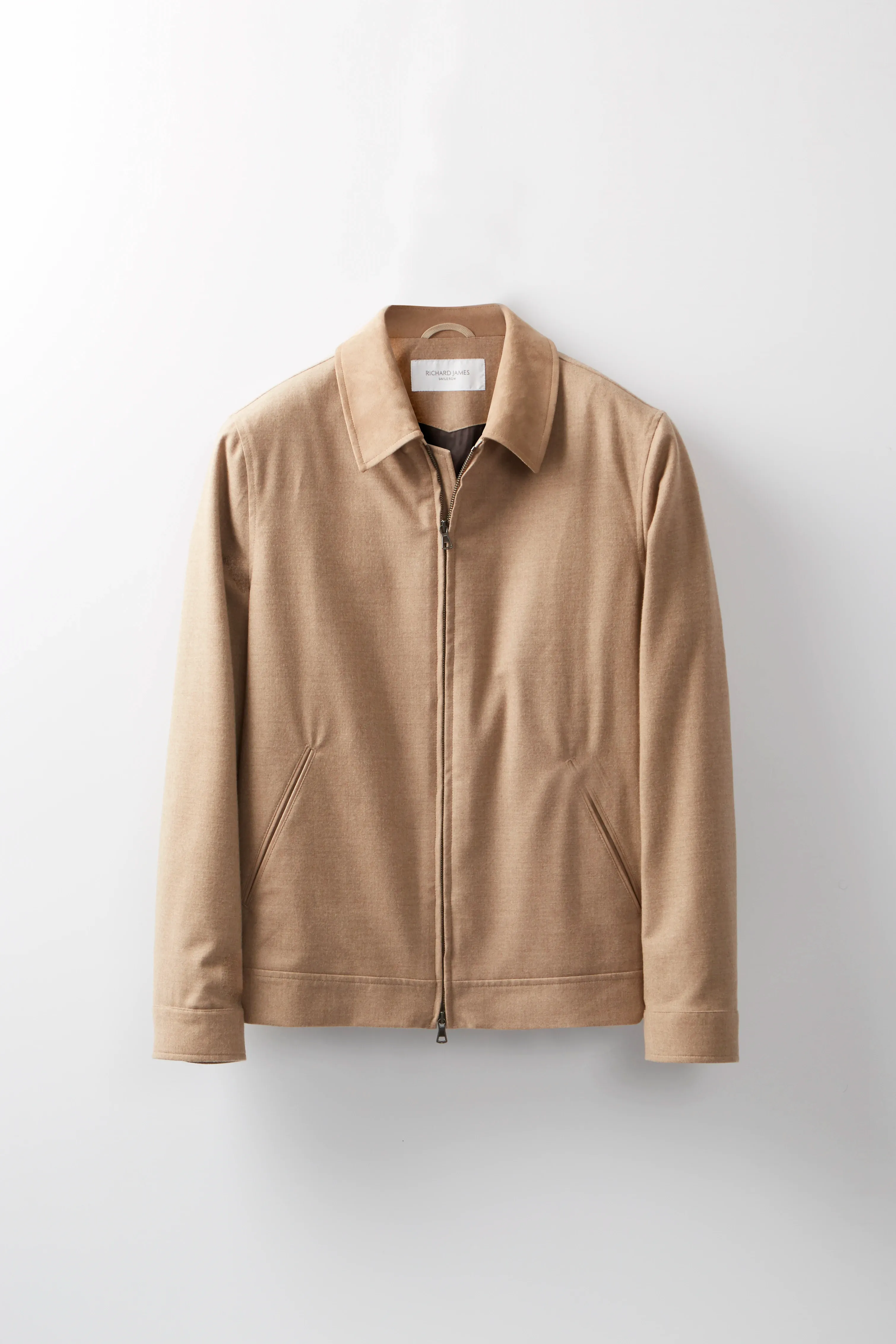 Zip Blouson – Sandstone Cashmere sold by Richard James