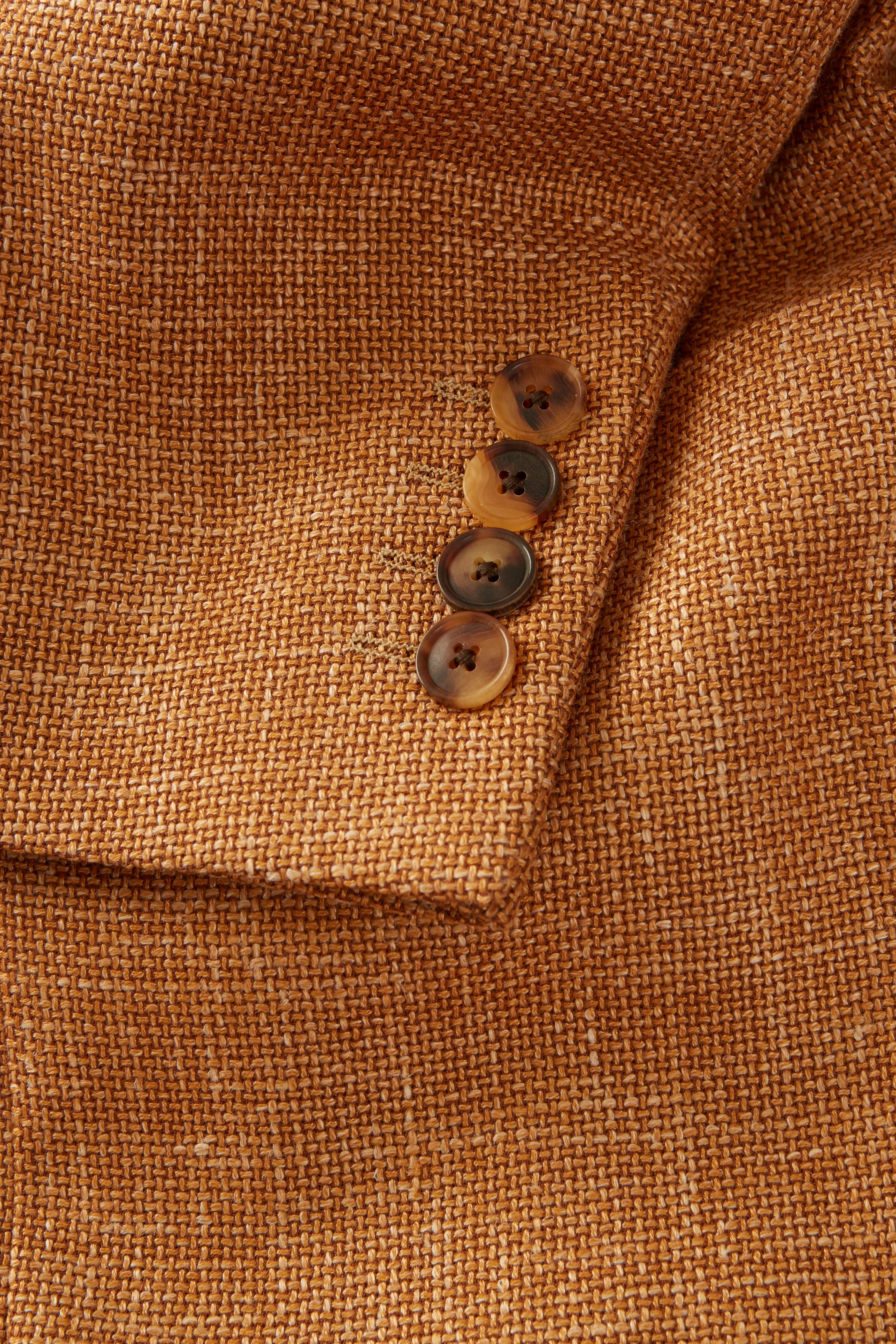 Chapman Blazer – Gold Wool, Silk & Linen Basketweave sold by Richard James product image thumbnail 2