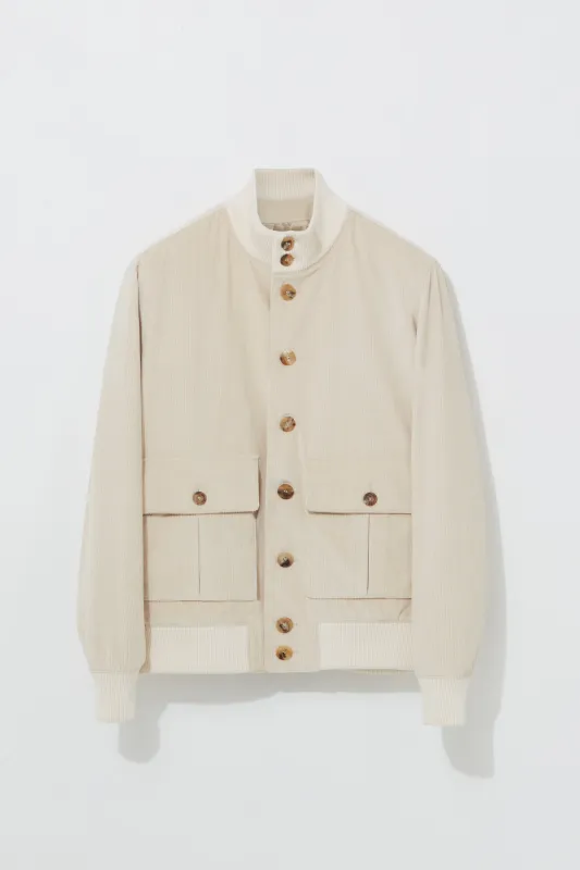 BLOUSON – IVORY COTTON CORDUROY made by Richard James