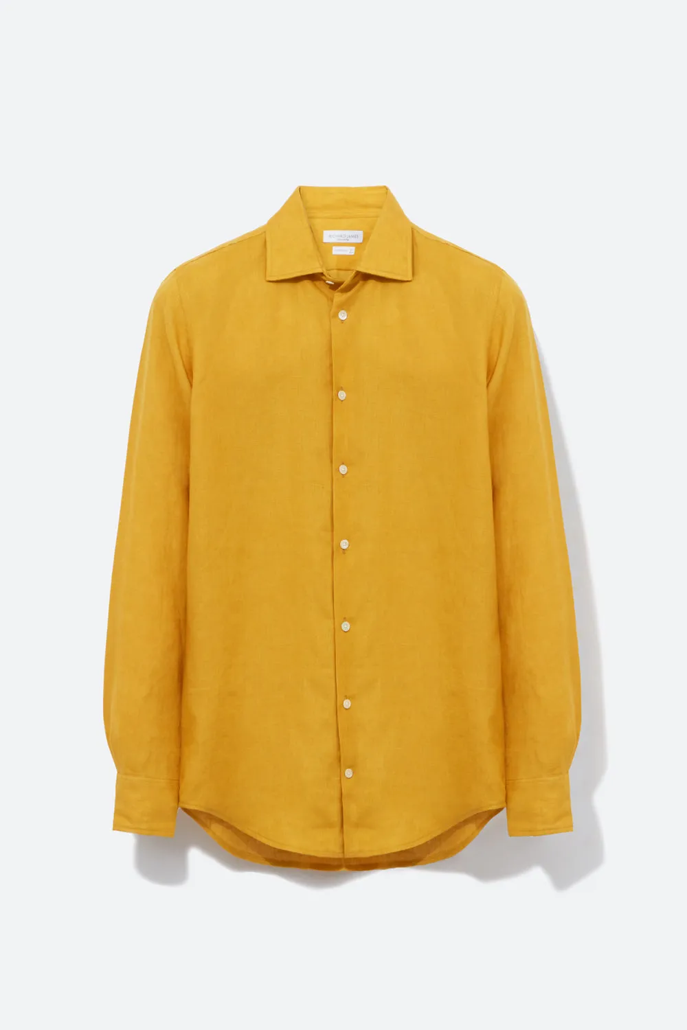Contemporary Shirt – Gold Linen sold by Richard James product image thumbnail 2