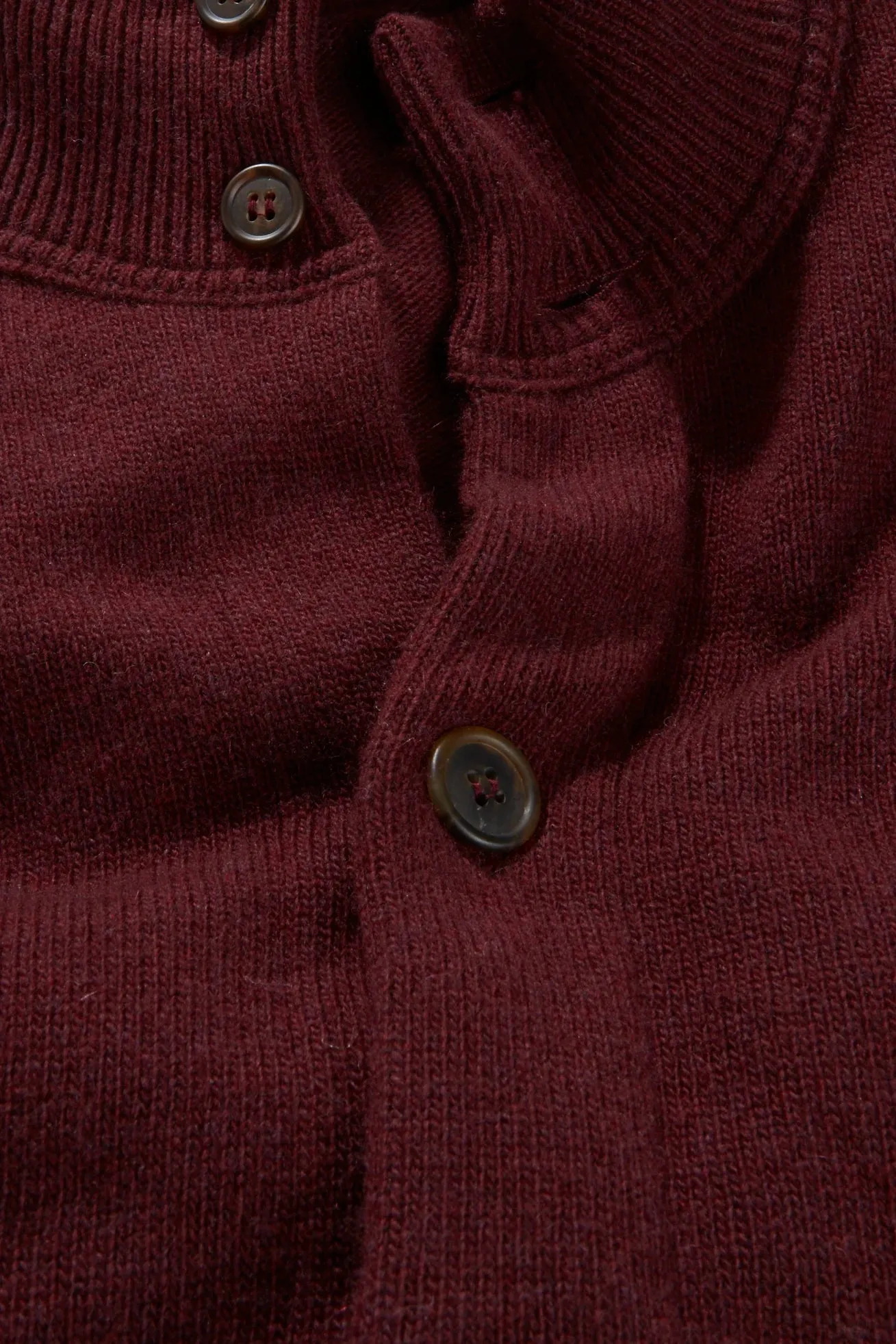 Knitted Bomber– Dark Burgundy Wool & Cashmere sold by Richard James product image thumbnail 2