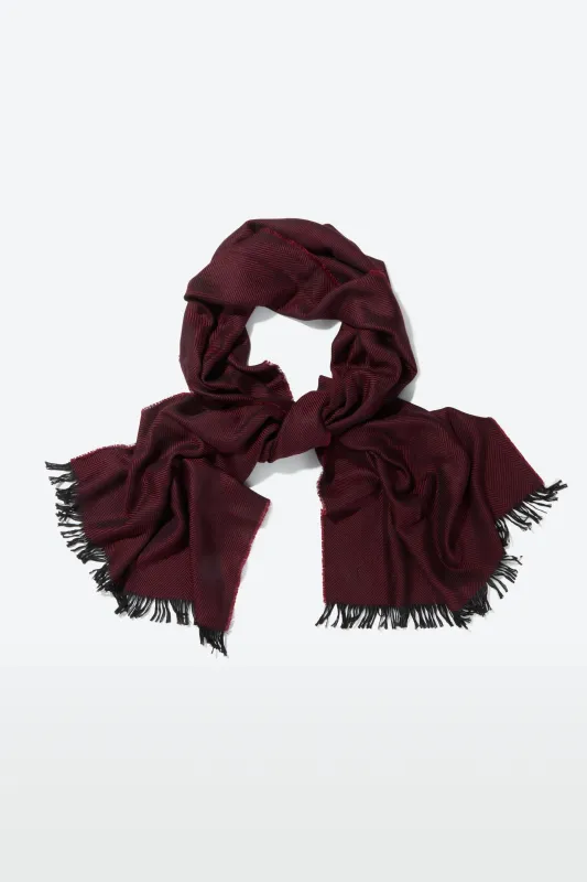 Scarf – Silk & Cashmere Dusk Herringbone made by Richard James