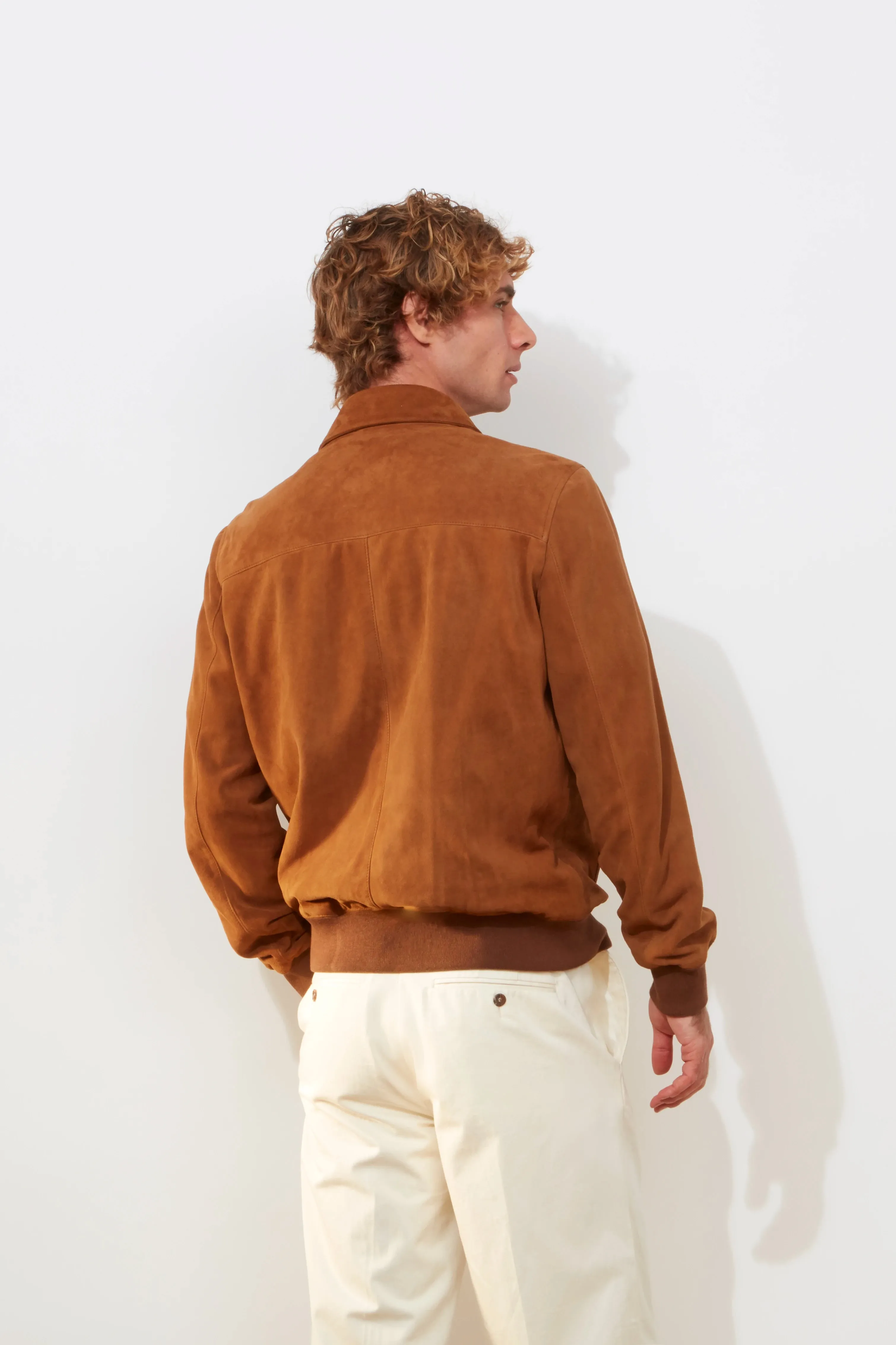 Bomber Jacket – Tan Suede sold by Richard James product image thumbnail 4