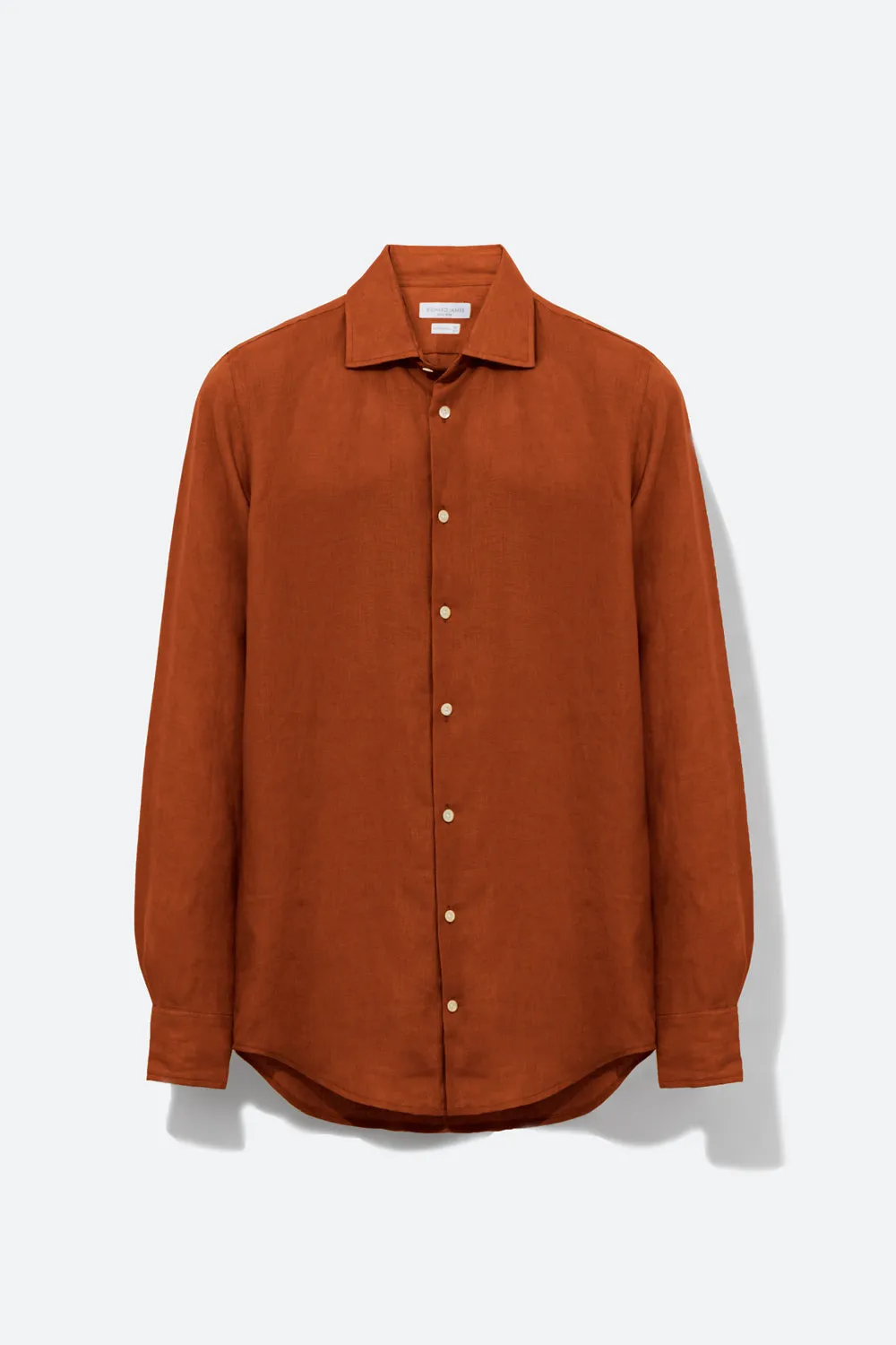 Contemporary Shirt – Tobacco Linen sold by Richard James product image thumbnail 2