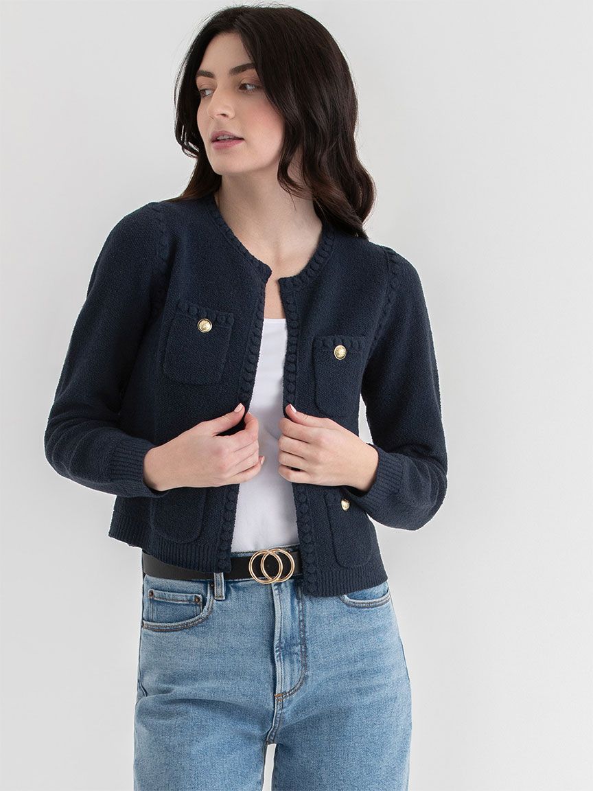 Boucle Sweater Jacket sold by Ricki's product image thumbnail 4