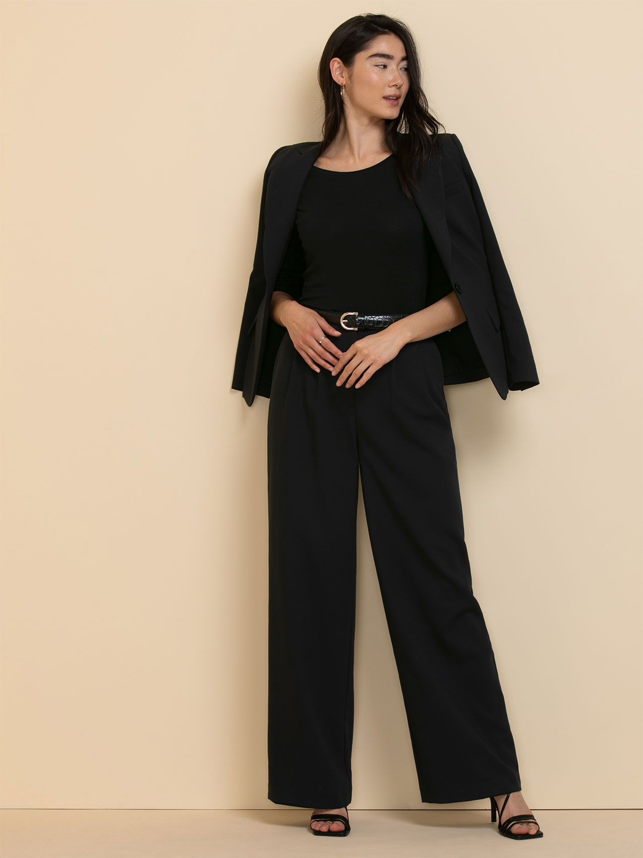 Maxwell Wide Leg Pleated Pant in Luxe Tailored sold by Ricki's product image thumbnail 2