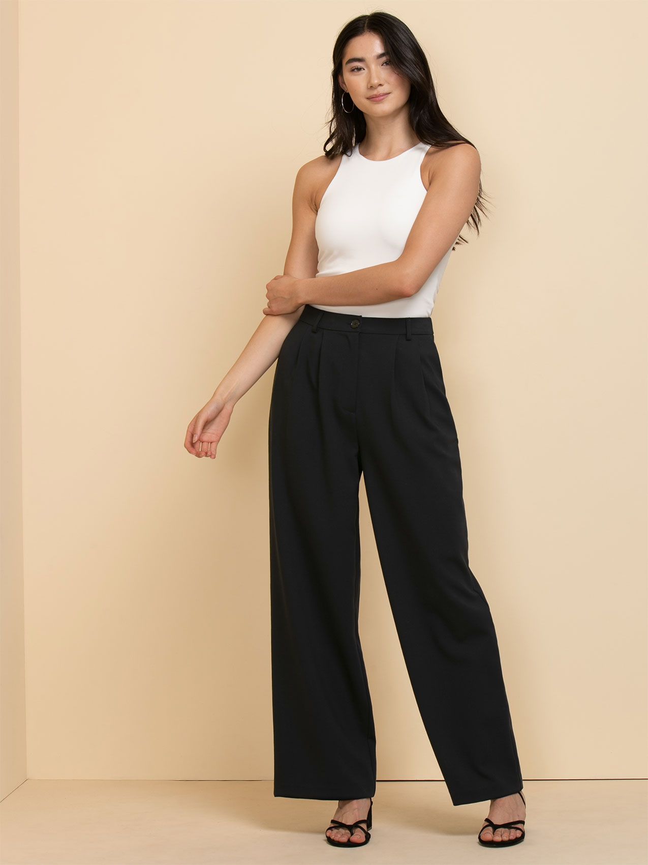 Maxwell Wide Leg Pleated Pant in Luxe Tailored sold by Ricki's product image thumbnail 5