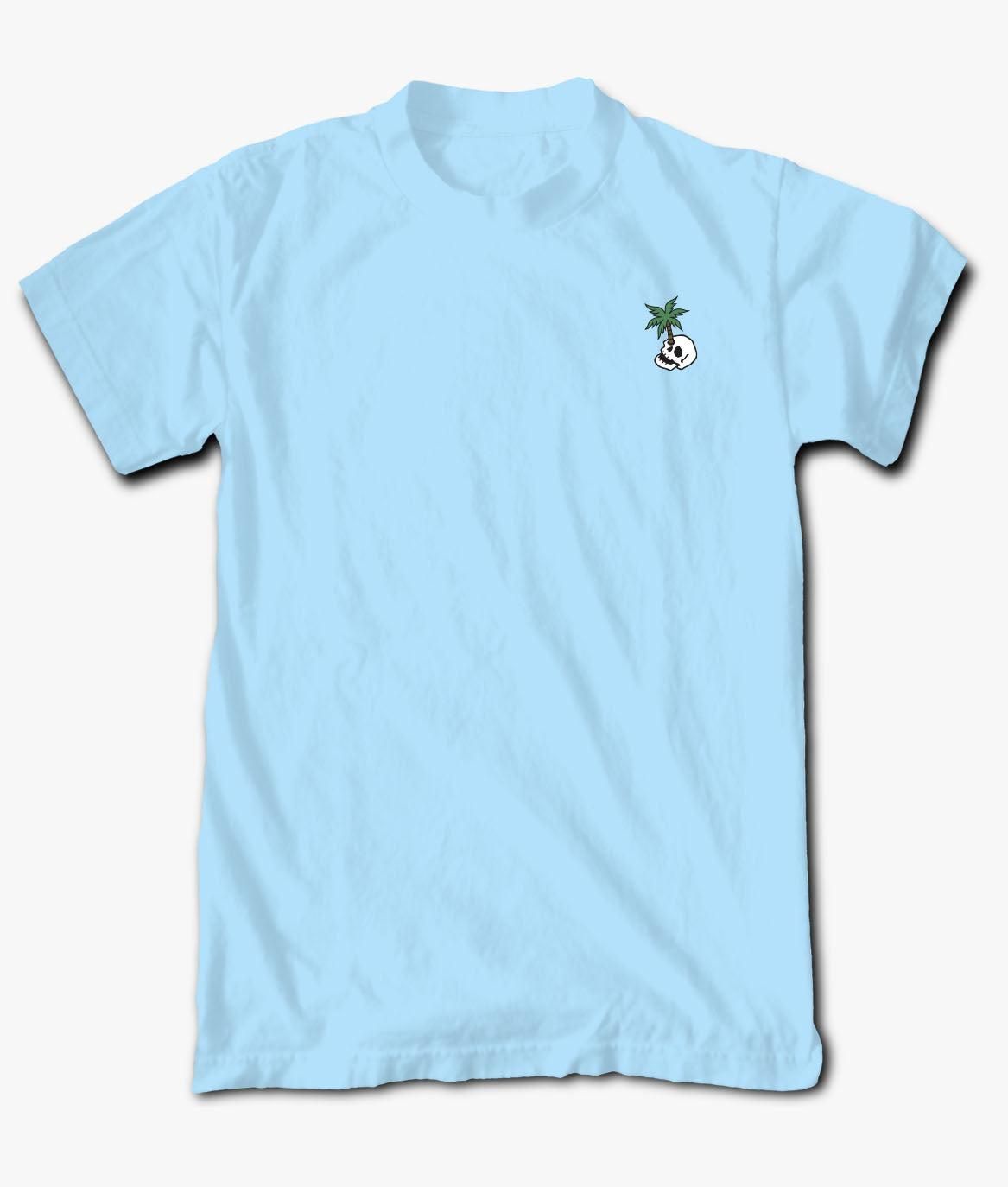 Palm Tree Skull Embroidered Mens T-Shirt sold by riot society product image thumbnail 3