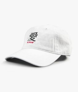 Kanji Love Embroidered Womens Dad Hat sold by riot society