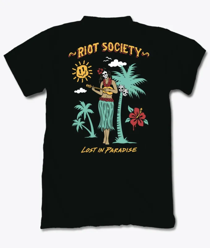 Lost in Paradise Hula Girl Boys Tee sold by riot society