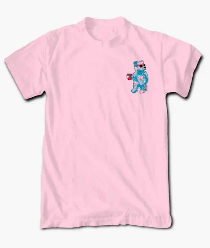 Tropical Flamingo Bear Mens T-Shirt Sale sold by riot society