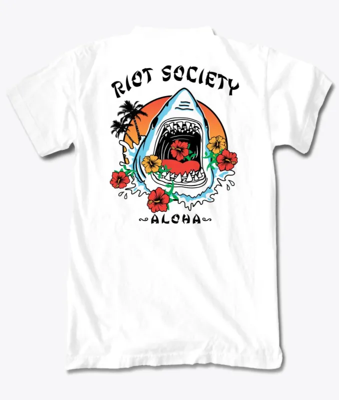 Shark Aloha Boys Tee sold by riot society