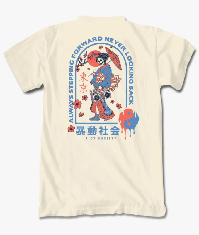 Geisha Yin Yang Boombox Mens T-Shirt sold by riot society
