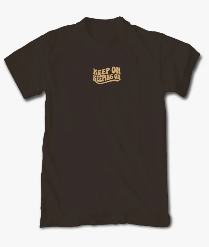 Keep On Keeping On Embroidered Mens T-Shirt sold by riot society