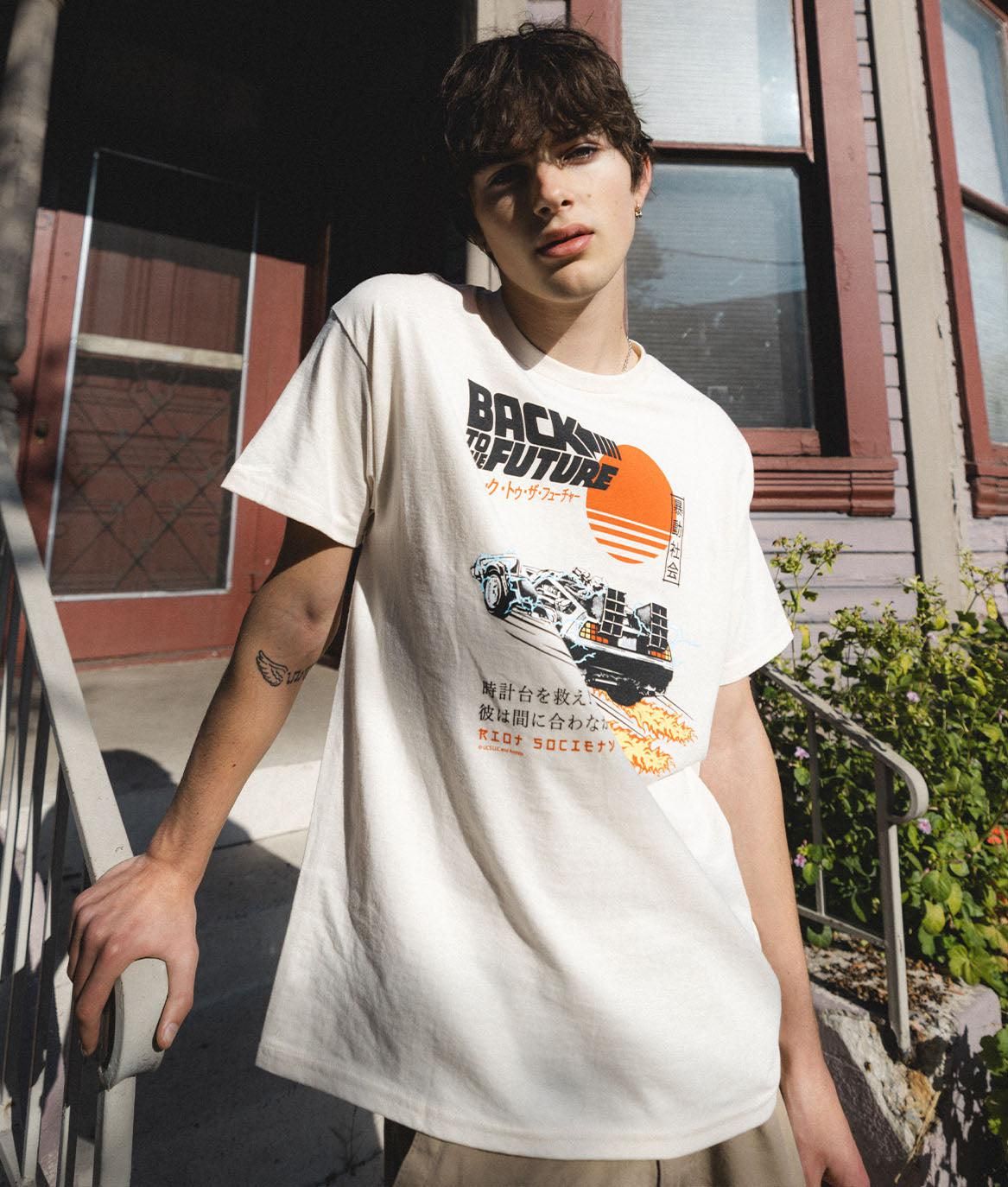 Back to the Future Kanji Mens T-Shirt sold by riot society product image thumbnail 2