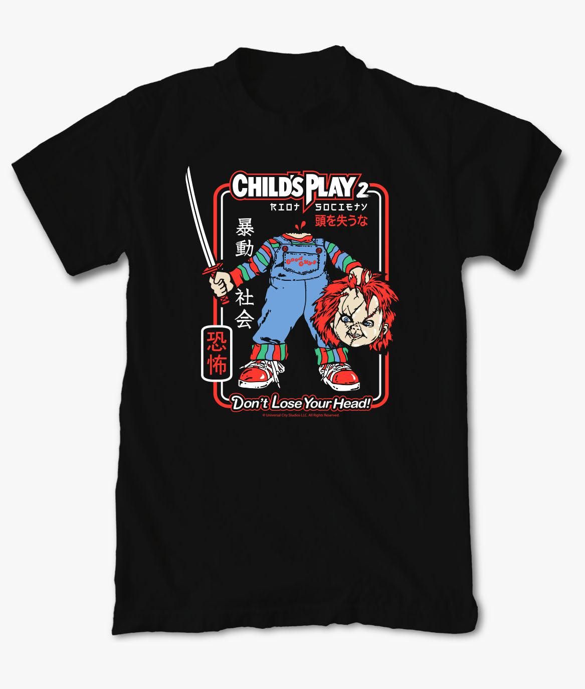 Child's Play Chucky Kanji Mens T-Shirt sold by riot society