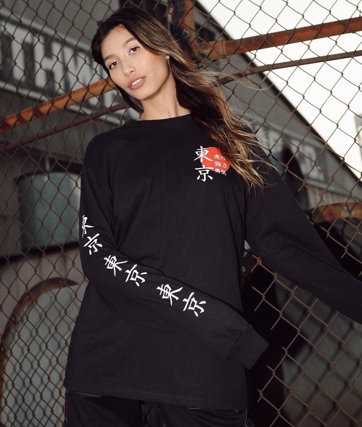 Tiger Blossom Womens Long Sleeve Tee sold by riot society