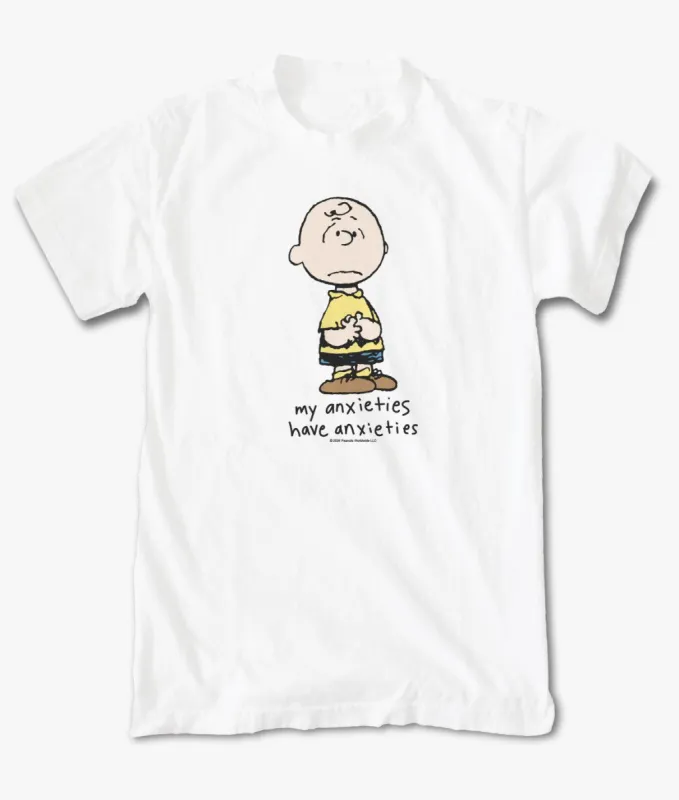 Peanuts Charlie Brown Anxieties Mens T-Shirt sold by riot society