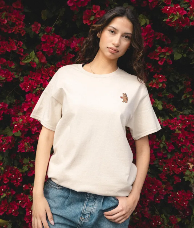 Riot Bear Embroidered Womens Tee sold by riot society