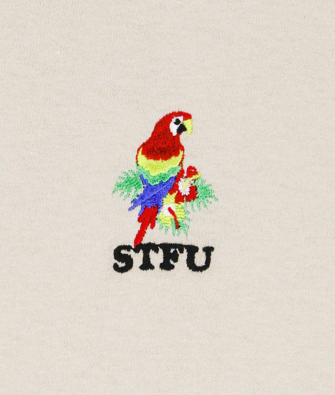 STFU Tropical Parrot Embroidered Womens Tee sold by riot society product image thumbnail 2