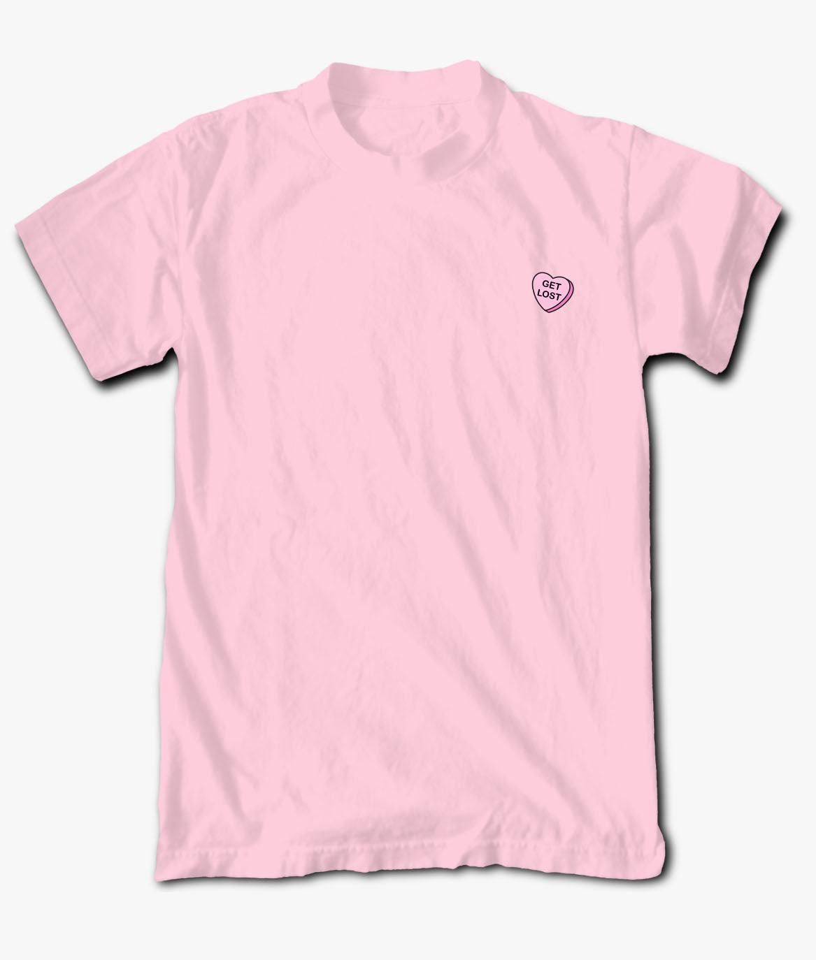 Get Lost Candy Heart Embroidered Womens Tee sold by riot society
