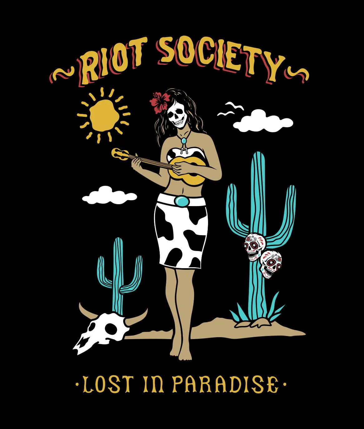 Lost in Paradise Cowgirl Womens Tee sold by riot society product image thumbnail 3