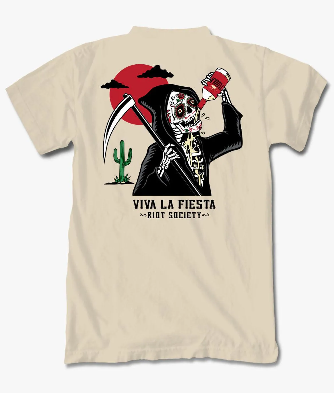 Viva la Fiesta Reaper Mens T-Shirt sold by riot society