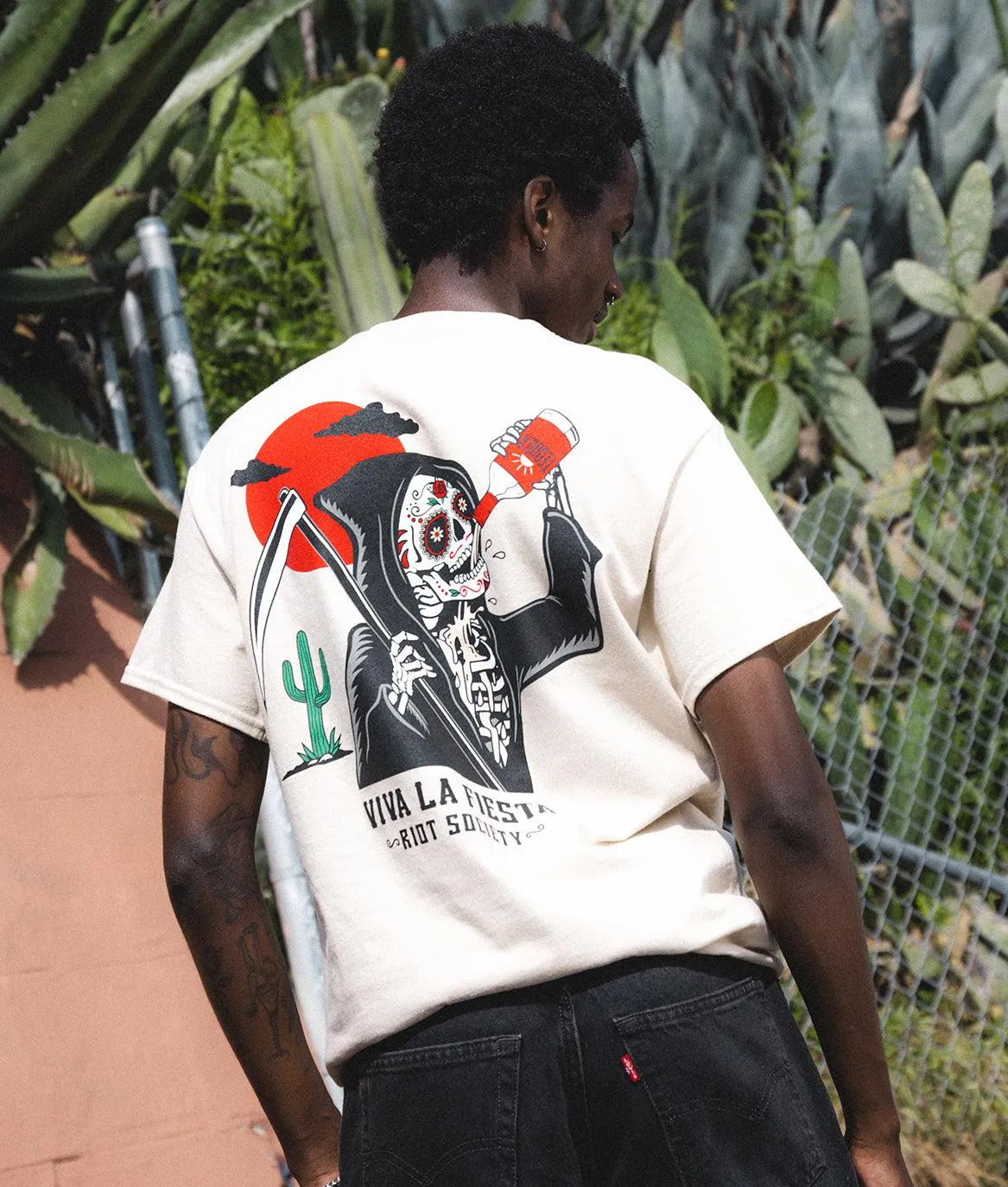 Viva la Fiesta Reaper Mens T-Shirt sold by riot society product image thumbnail 3