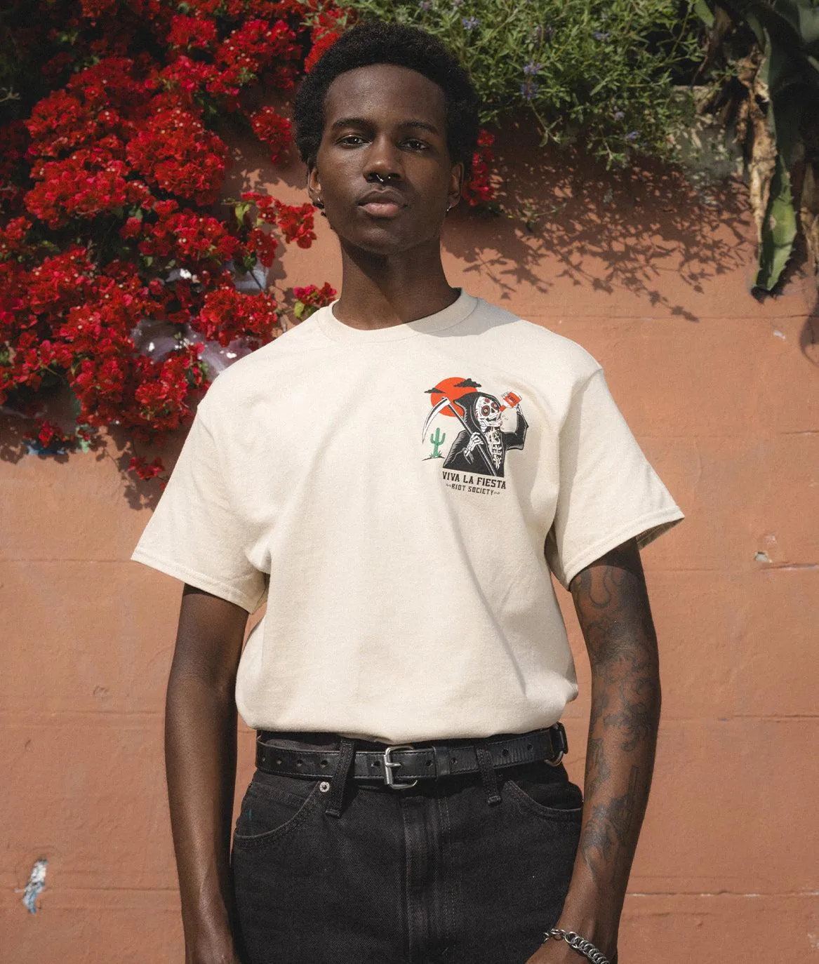 Viva la Fiesta Reaper Mens T-Shirt sold by riot society product image thumbnail 2