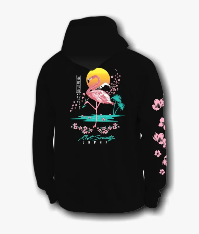 Flamingo Blossom 2.0 Mens Hoodie sold by riot society